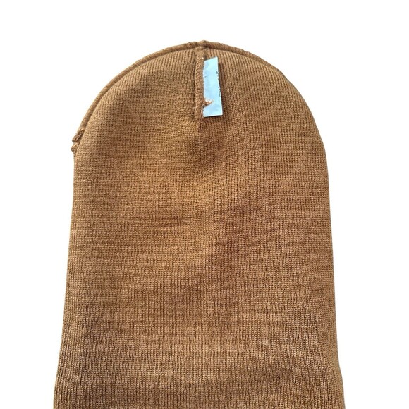 Carhartt Beanie Hat Mens One Size Brown Knit Cap Made In USA - Picture 4 of 4